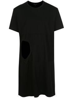 Comme Des Garçons Homme Plus длинная футболка с вырезом
