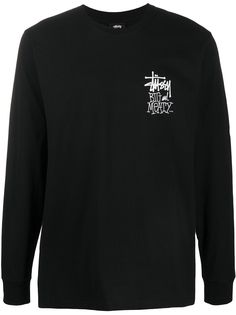 Stussy футболка с длинными рукавами и логотипом