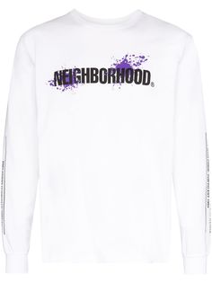 Neighborhood футболка с логотипом и длинными рукавами