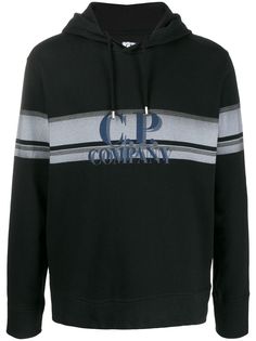 C.P. Company худи с логотипом и контрастными полосками