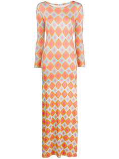 C’Est La V.It платье с разрезом и геометричным принтом