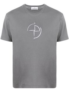 Stone Island футболка с вышитым логотипом