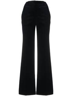 Victoria Beckham бархатные расклешенные брюки с завышенной талией