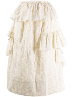 Simone Rocha декорированная юбка с оборками и искусственным жемчугом