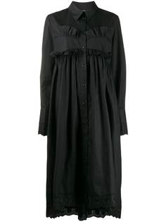 Simone Rocha платье-рубашка с оборками