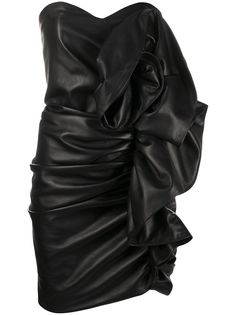 Alexandre Vauthier платье без бретелей с драпировкой