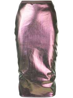 Rick Owens юбка с голографическим эффектом