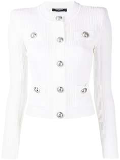 Balmain кардиган в рубчик