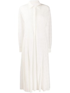 Jil Sander платье-рубашка с английской вышивкой