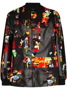 Comme Des Garçons Homme Plus бомбер с цветочным принтом