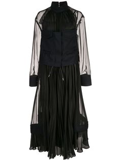 Sacai шифоновое платье