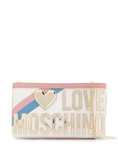 Love Moschino клатч с вышитым логотипом