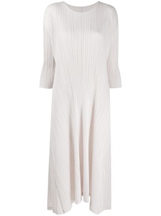 Pleats Please Issey Miyake расклешенное платье миди с плиссировкой