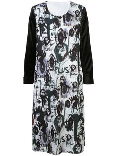 Comme Des Garçons Homme Plus платье миди с принтом Inkjet