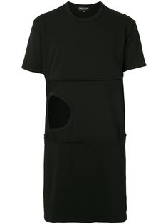 Comme Des Garçons Homme Plus длинная футболка с вырезом