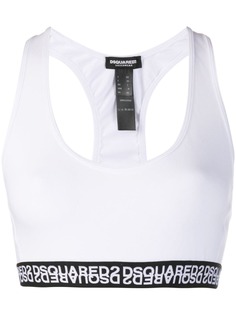 Dsquared2 двухцветный укороченный топ с логотипом