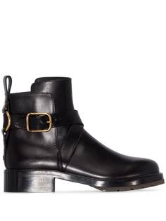 Chloé CHLOE FLT RND TOE ANKL BT LTHR
