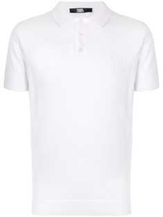 Karl Lagerfeld рубашка поло тонкой вязки с логотипом
