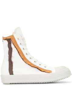Rick Owens DRKSHDW high top contrast trim sneakers