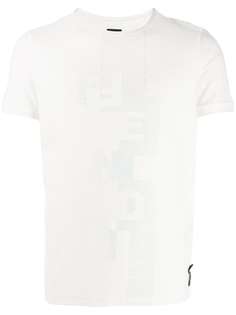 Fendi футболка с люрексом и логотипом