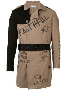 Faith Connexion пальто с контрастными рукавами