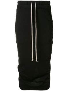 Rick Owens DRKSHDW юбка-карандаш с кулиской и драпировкой