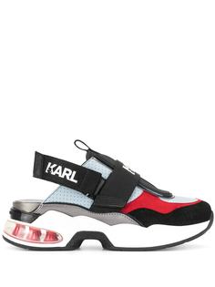 Karl Lagerfeld кроссовки с контрастными вставками и ремешком на пятке