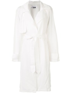 izzue belted trench coat