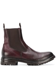 Officine Creative pull tab detail ridged heel boots