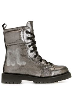 Karl Lagerfeld ботинки Kadet II на шнуровке с эффектом металлик