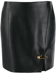 Versace юбка мини с декоративными булавками