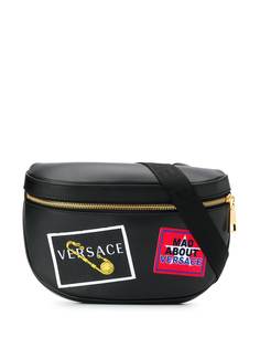 Versace поясная сумка с нашивкой-логотипом