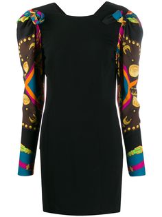 Versace платье с декоративными рукавами