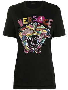 Versace футболка с декором Medusa