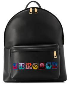 Versace рюкзак с нашивкой-логотипом