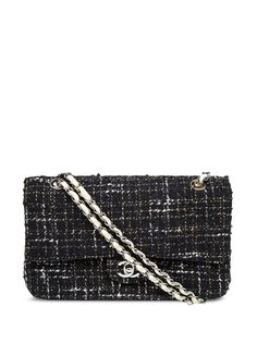 Chanel Pre-Owned твидовая сумка на плечо 2003-го года с логотипом CC
