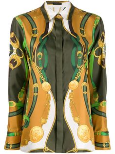 Versace рубашка Rodeo с принтом Barocco