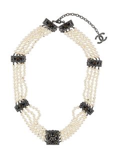 Chanel Pre-Owned колье 2015-го года с искусственным жемчугом