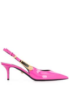 Versace туфли на каблуке-рюмке с заостренным носком