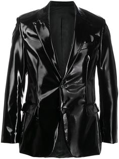 Versace однобортный глянцевый пиджак