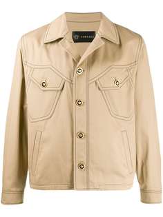 Versace куртка-рубашка с декоративной строчкой