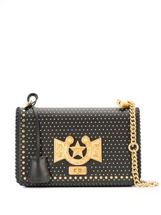 Versace сумка с заклепками и металлической подковой