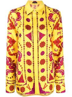 Versace рубашка с принтом Baroque