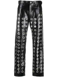 Versace брюки с люверсами