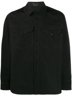 Versace рубашка с декоративной строчкой