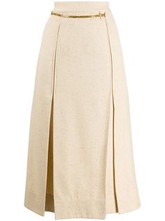 Victoria Beckham юбка со складками и цепочкой