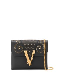 Versace сумка на плечо с металлическим логотипом