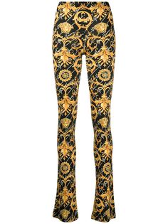 Versace расклешенные брюки с принтом Barocco Signature