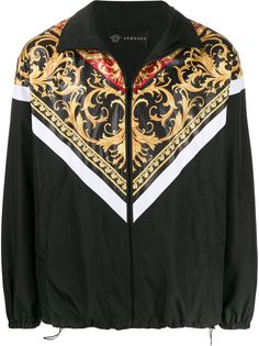 Versace куртка на молнии с принтом Baroque