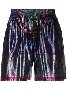 Versace шорты с принтом Le Pop Classique и эффектом металлик